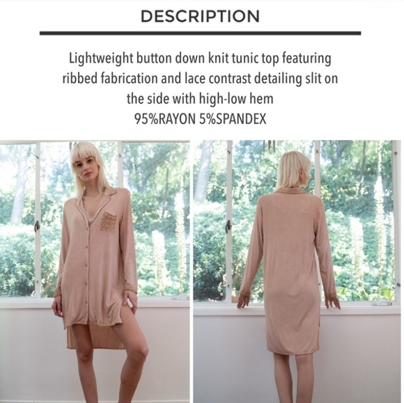 POL high low tunic dress top with pocket - Picture 5 of 6